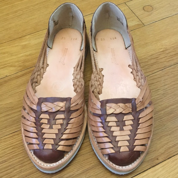 mexican woven leather shoes